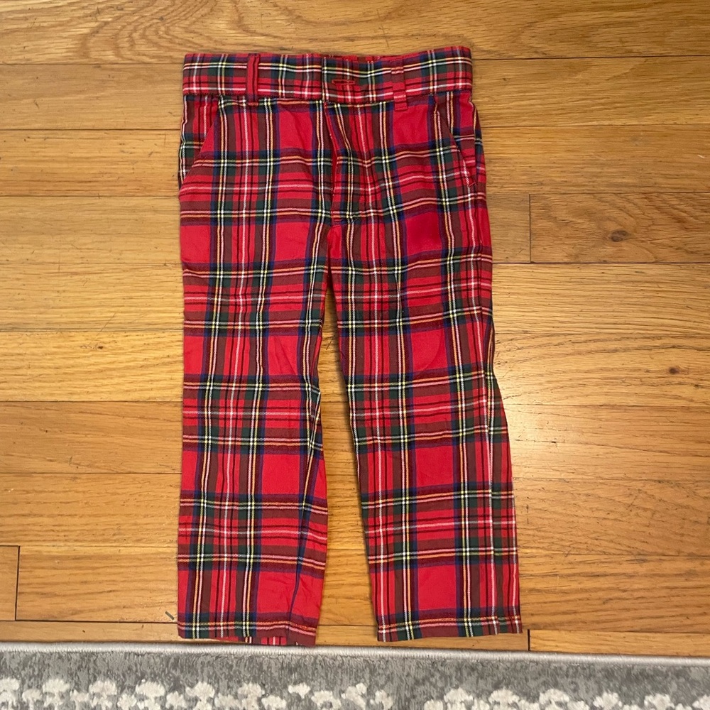 Edgehill Collection - Red Tartan Pants - Toddler Boy - 3T